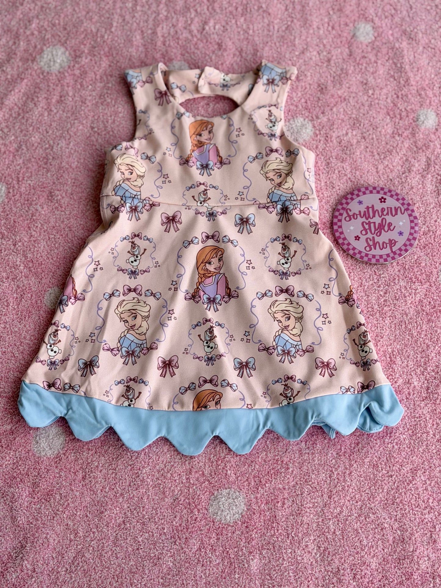 Frozen-Inspired Ruffle Toddler Dress