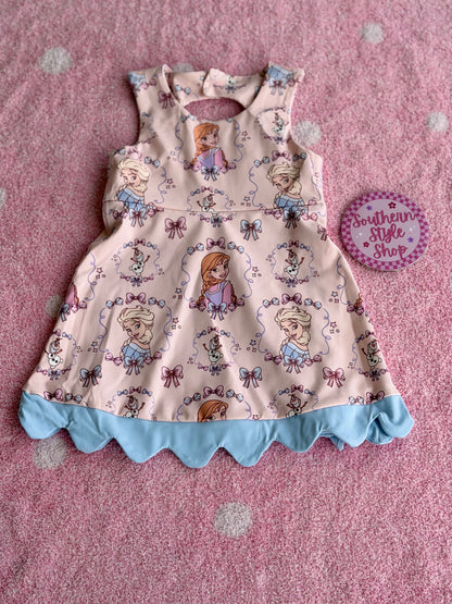 Frozen-Inspired Ruffle Toddler Dress
