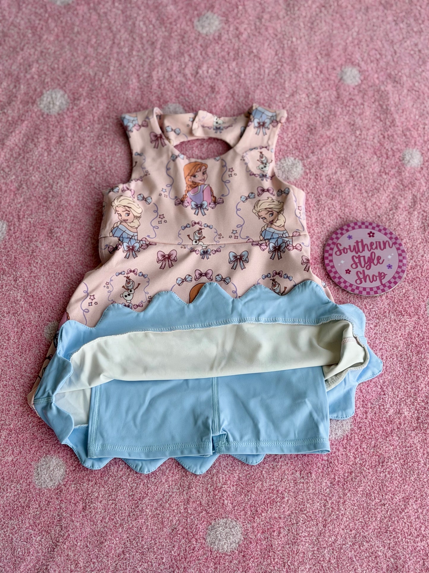 Frozen-Inspired Ruffle Toddler Dress