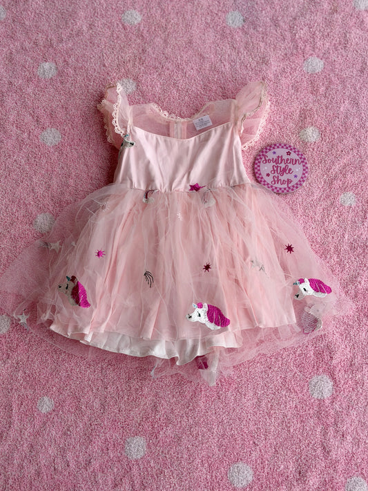 Unicorn Tulle Party Dress - 2T