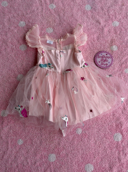 Unicorn Tulle Party Dress - 2T