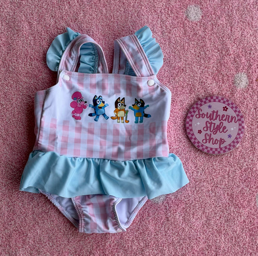 Bluey Ruffle One-Piece Swimsuit - 18/24m