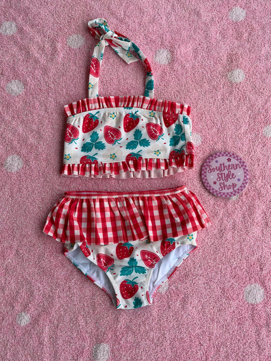 Strawberry Ruffle 2-Piece Swimsuit - 5T