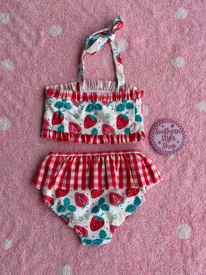 Strawberry Ruffle 2-Piece Swimsuit - 5T