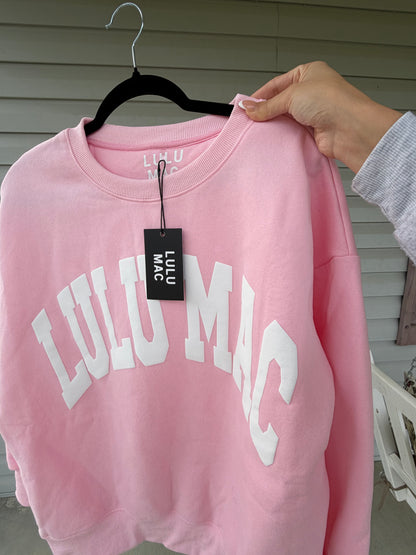 Lulu Mac Sweatshirt Light Pink/White - Puff