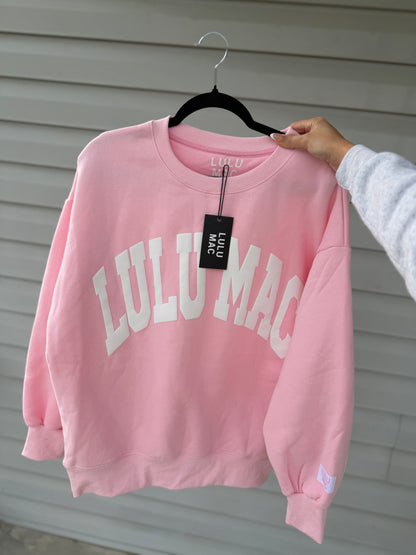 Lulu Mac Sweatshirt Light Pink/White - Puff