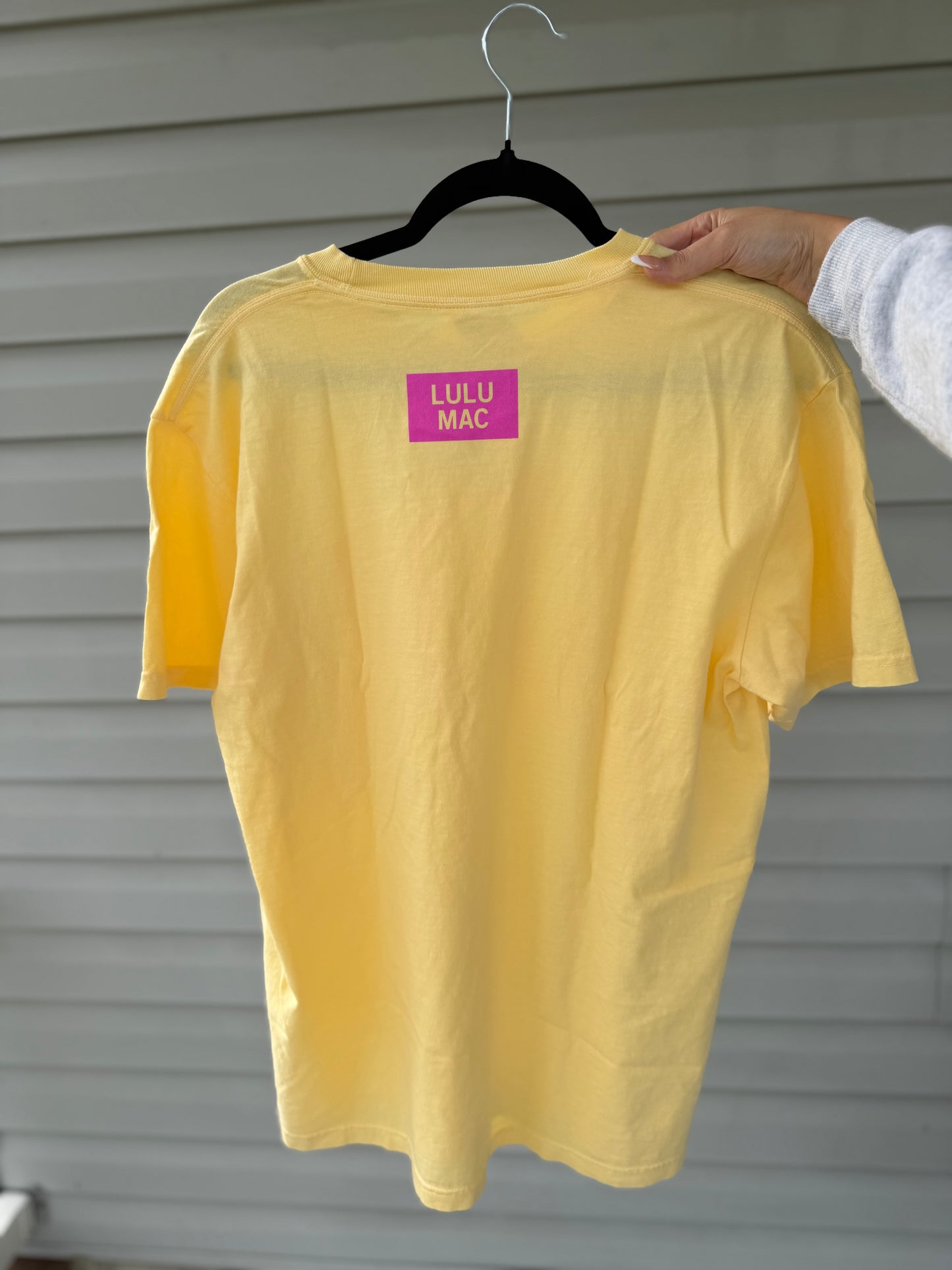 LULU MAC Stripe Adult Butter Comfort Colors Tee