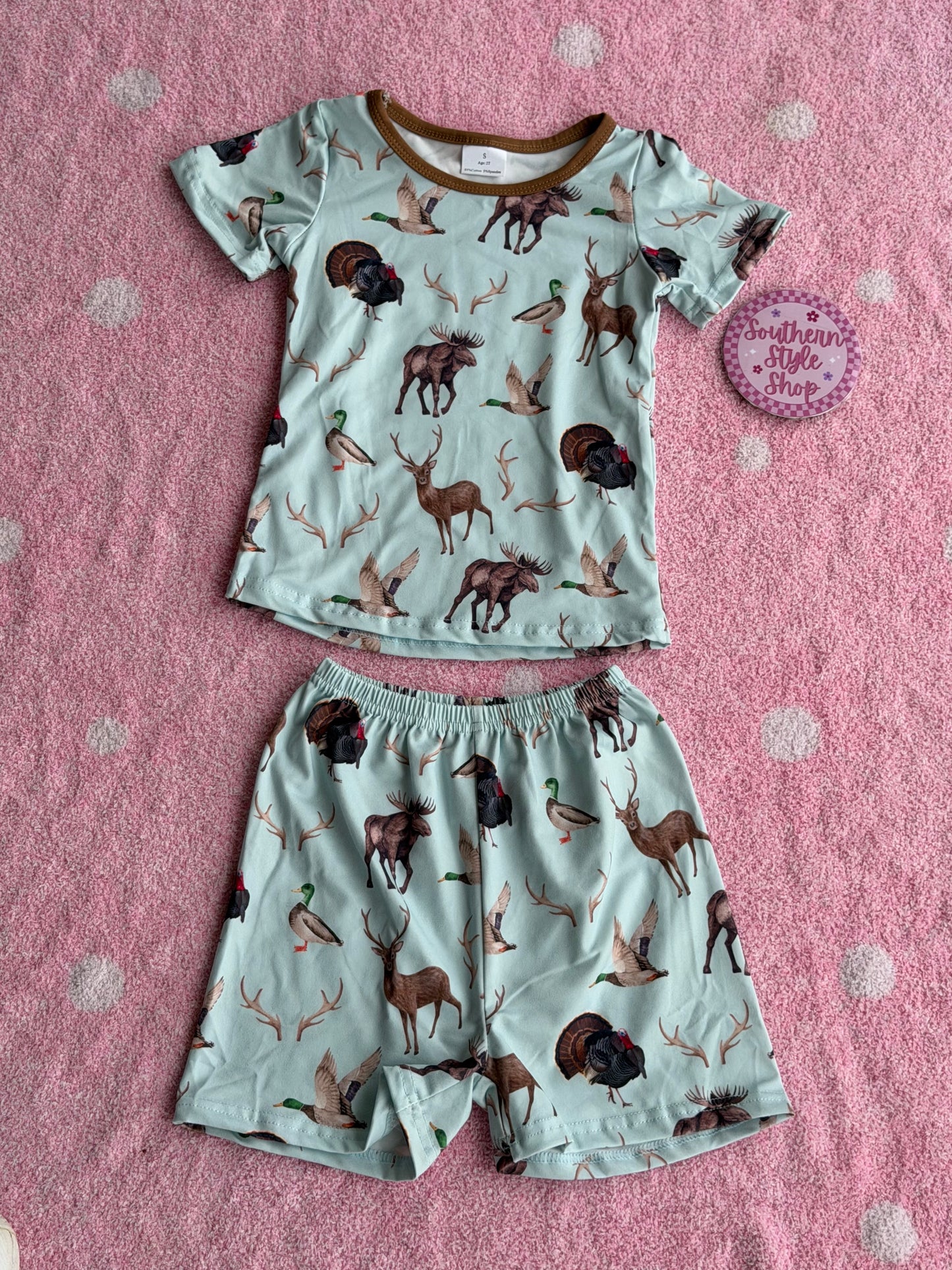 Wild Outdoors Short Set - 2T
