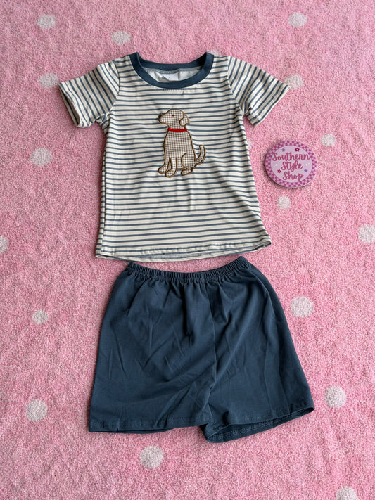 Classic Pup Stripe Short Set - 2T