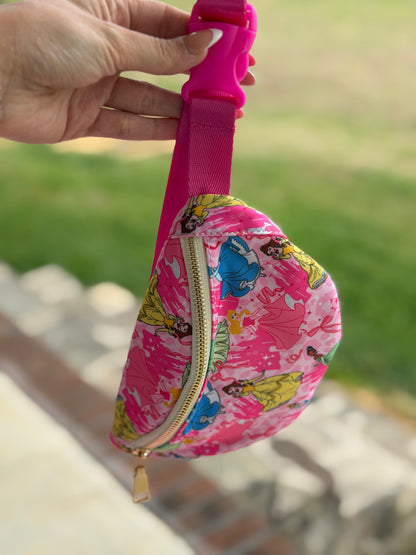 Youth Princess Print Belt Bag