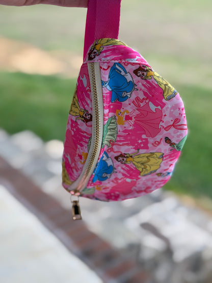 Youth Princess Print Belt Bag