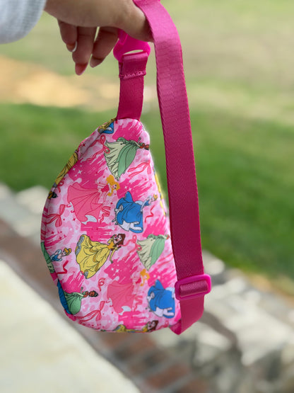 Youth Princess Print Belt Bag