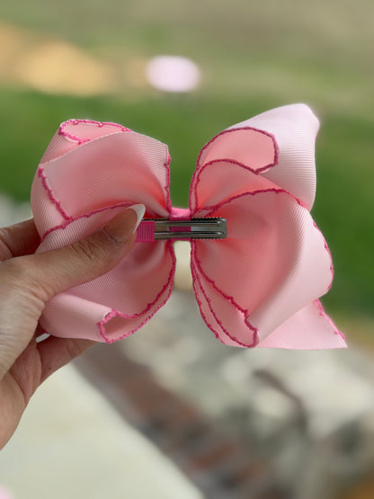 Pink Boot Bow Hair Clip