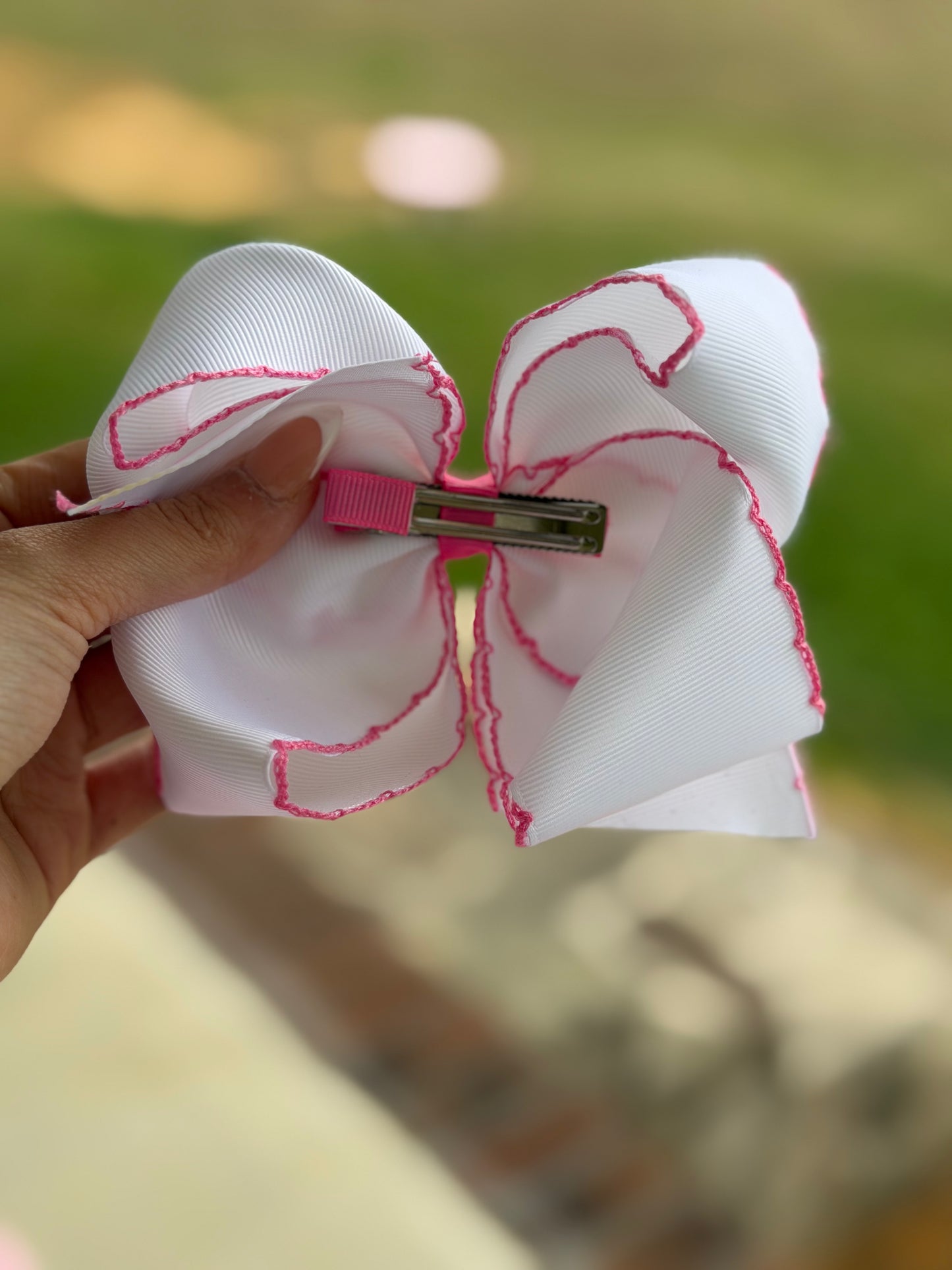 Birthday Cake Bow Hair Clip