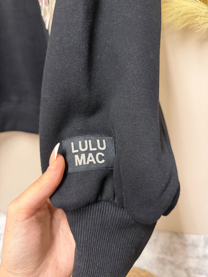 Lulu Mac Sweatshirt Black/Camo- Embroidered