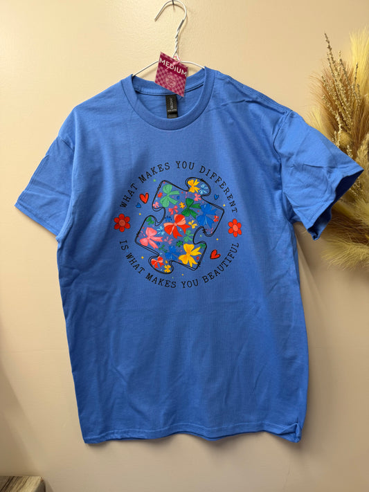 Adult Medium makes you different tshirt