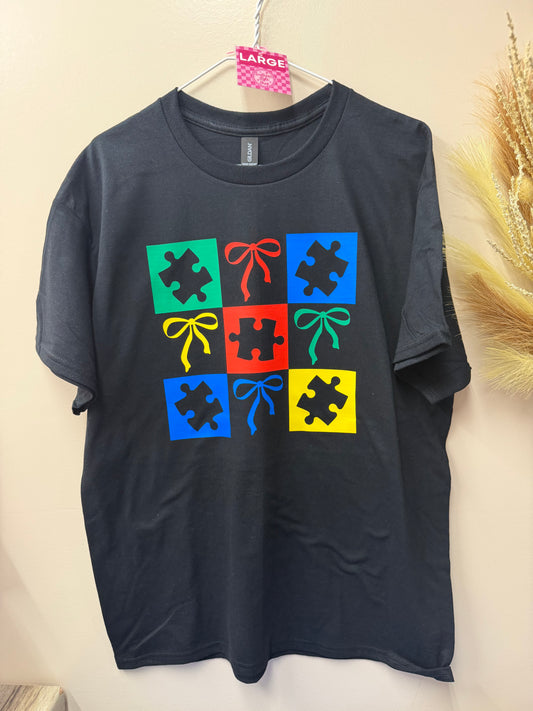 Adult Large coquette autism tshirt