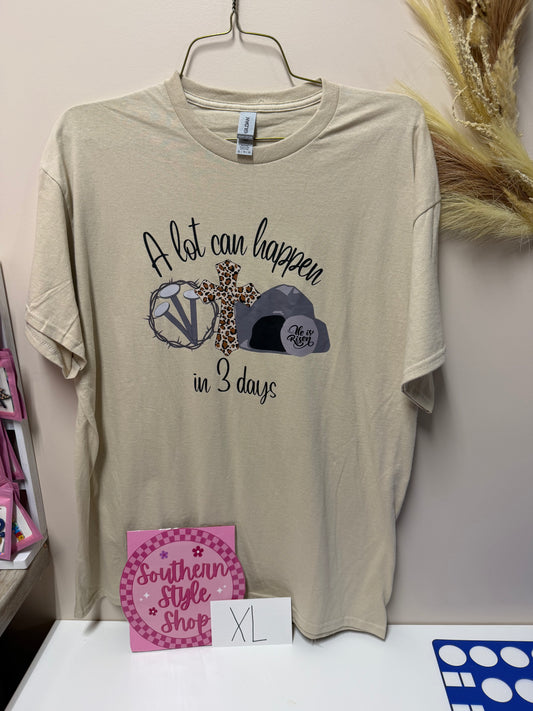 Adult xl 3 days tshirt