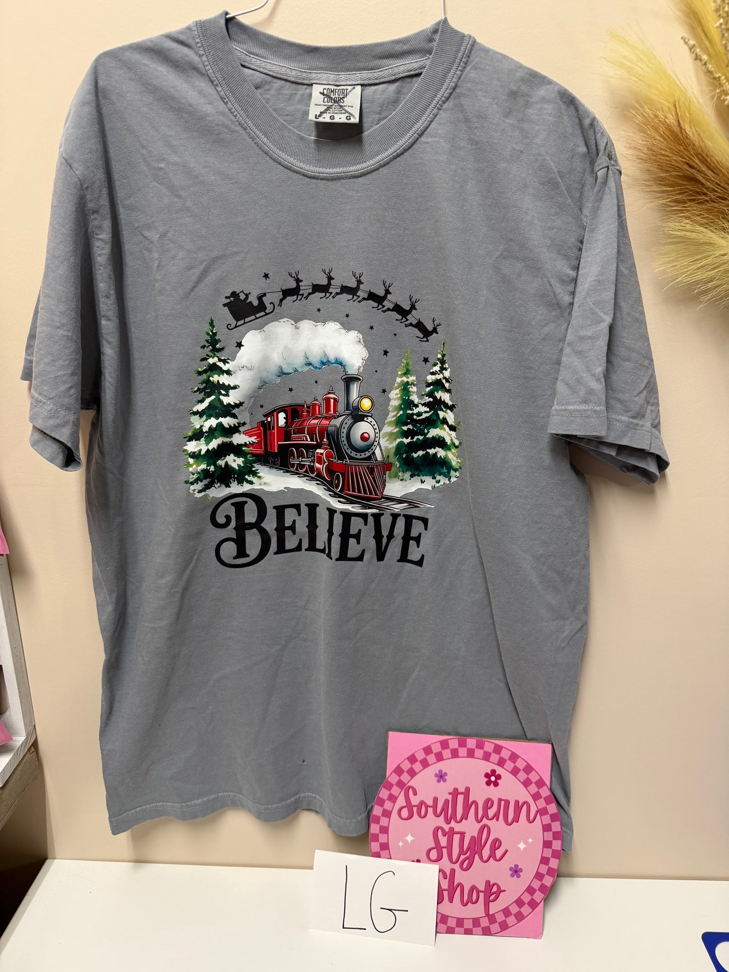 Adult large believe tshirt