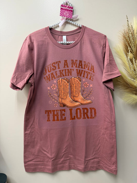 Adult medium walking with the Lord tshirt