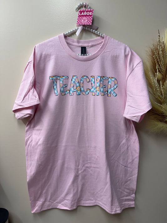 Adult large Spring teacher tshirt