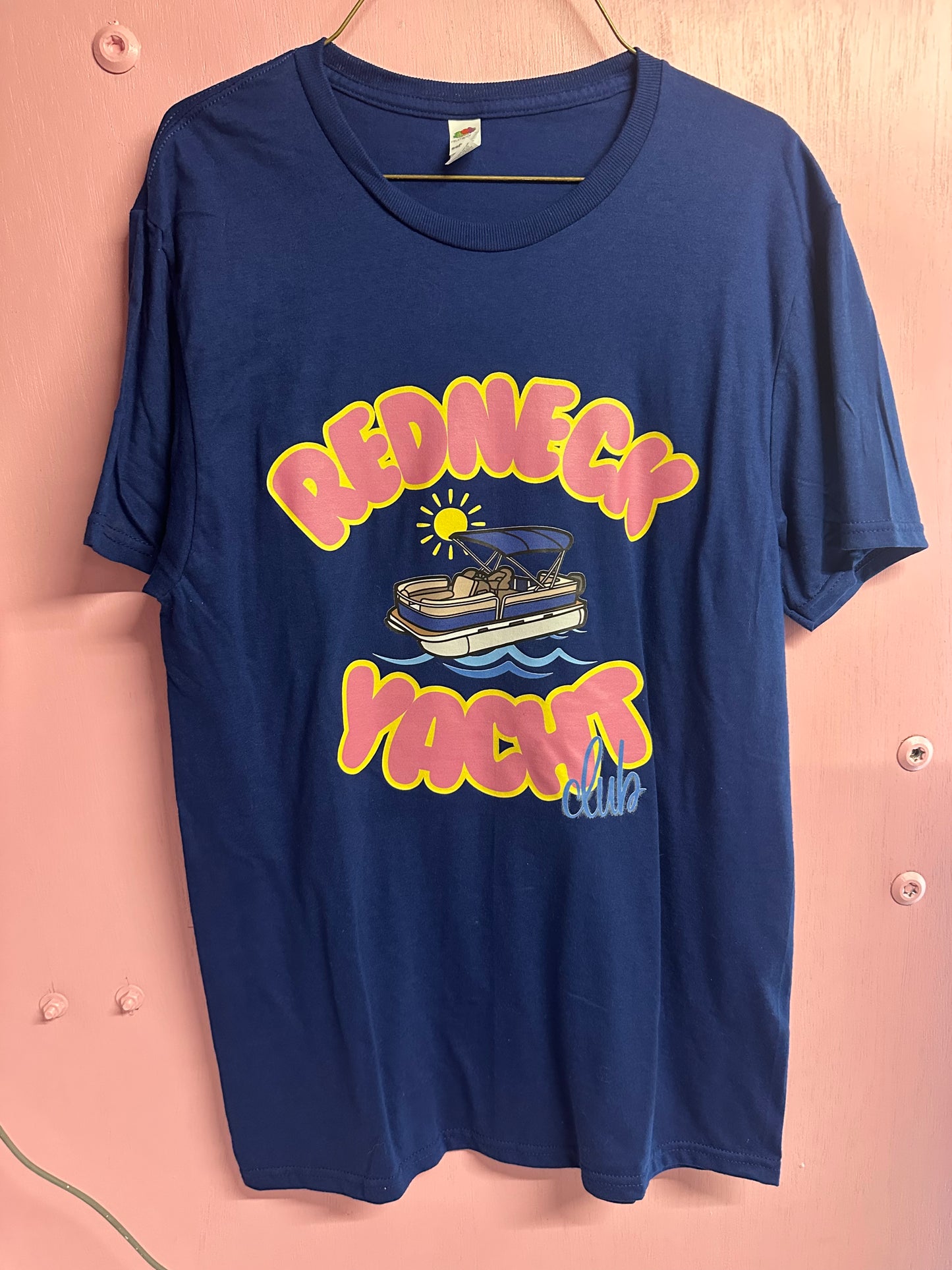 Adult small redneck yacht tshirt