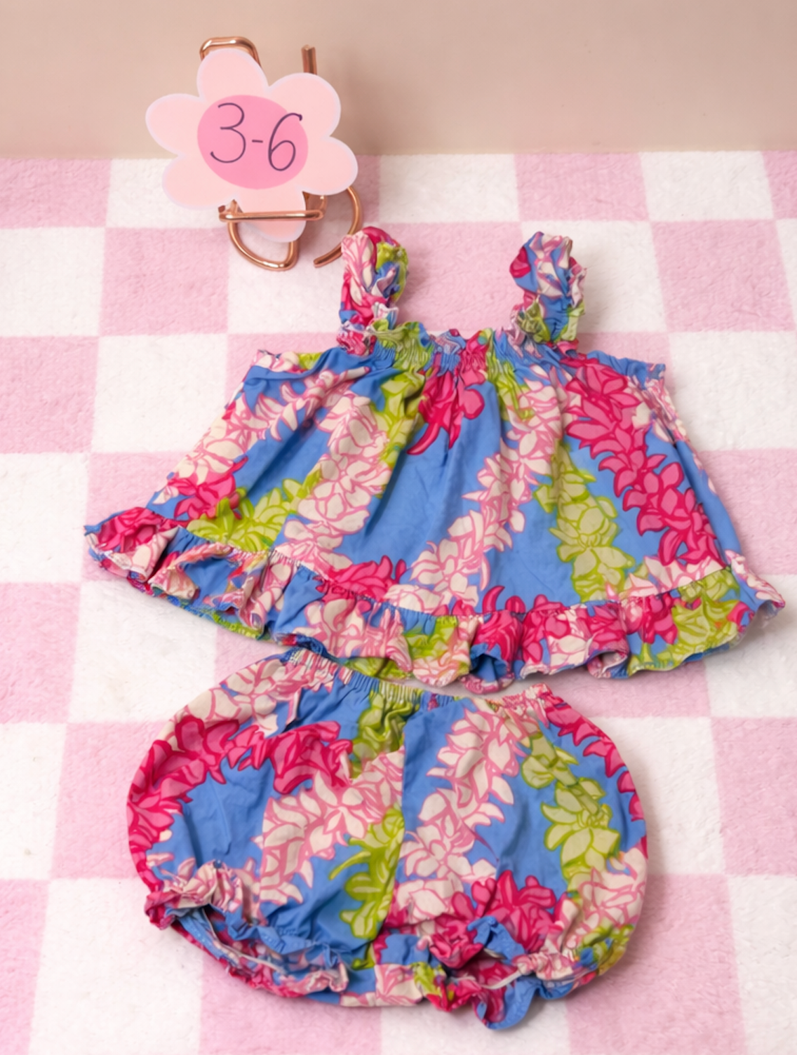 3/6m floral outfit
