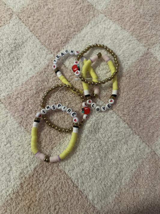 Teach, love, inspire braclets