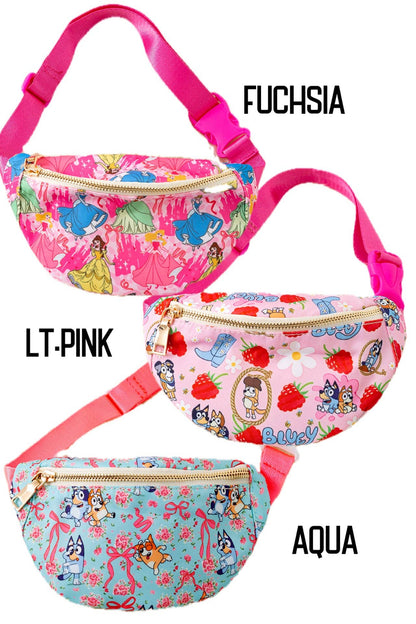 9"X5" Multi-printed character bags.