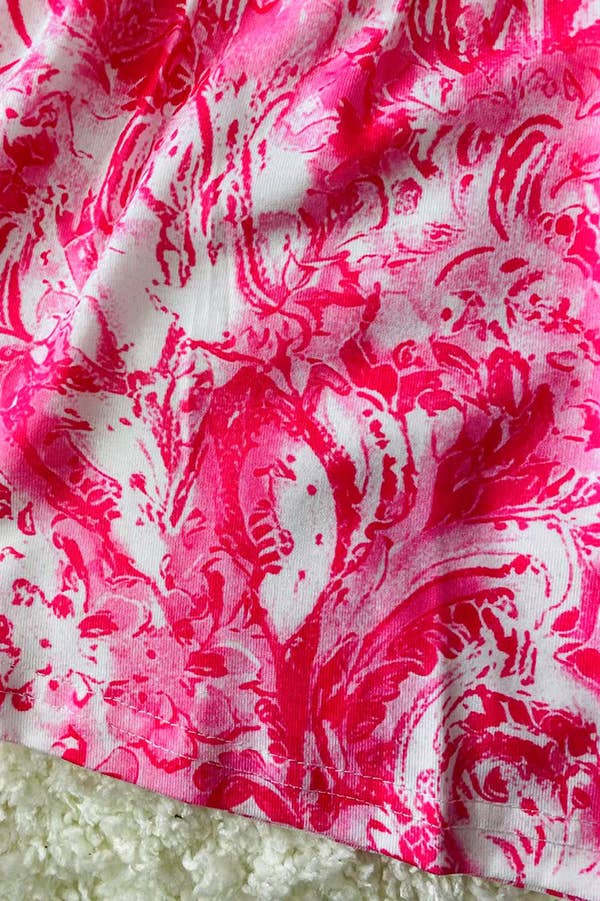 Pink paisley printed sleeveless girls dress w/criss cross