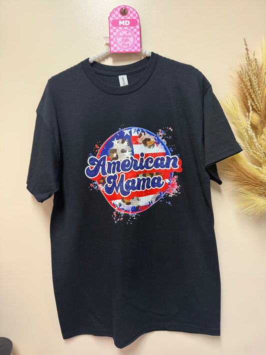 Adult Medium American mama tshirt