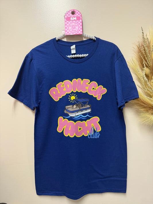 Adult small redneck yacht tshirt