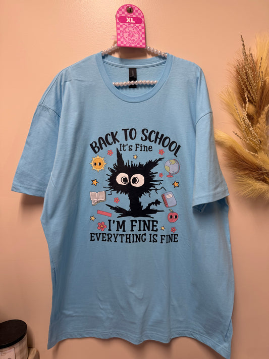 Adult xl back to school tshirt